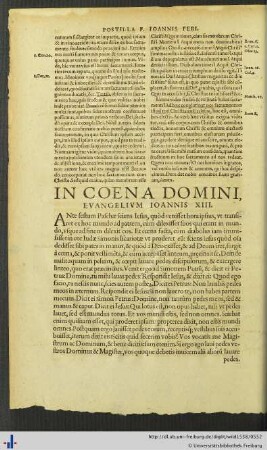 In Coena Domini.