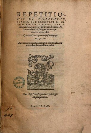 Repetitiones et tractatus