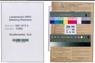 Entnazifizierung Kurt Wuellenweber , geb. 08.08.1913 (Kraftfahrer)
