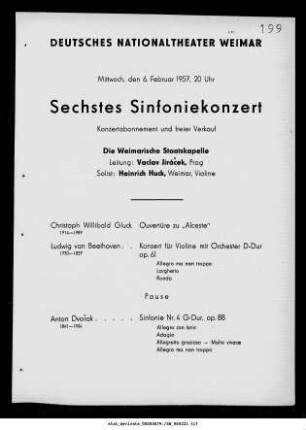 Sechstes Sinfoniekonzert