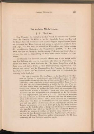Das dorische Gliedersystem.