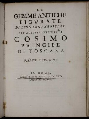 Parte 2, [1]: Le Gemme Antiche Figvrate