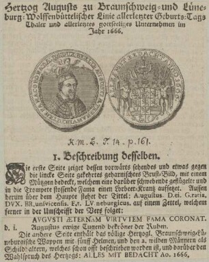 Bildnis von August, Herzog zu Braunschweig