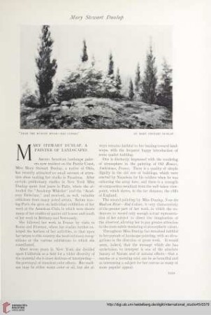 Mary Stewart Dunlap, a painter of landscapes
