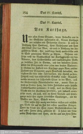 Das IV. Kapitel. Von Karthago