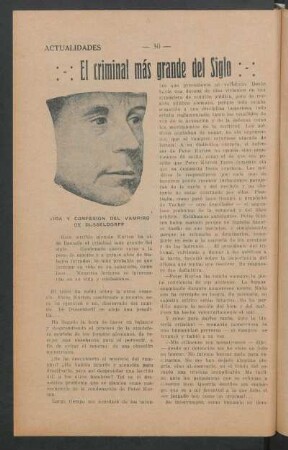 El criminal más grande del Siglo