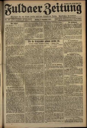 Ausgabe vom Freitag, den 02. Dezember 1927.