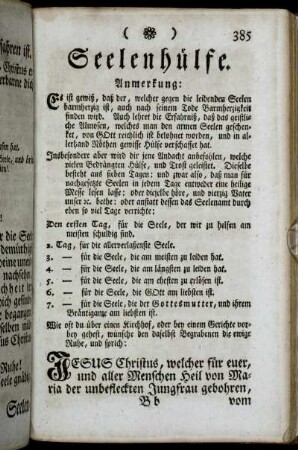 Seelenhülfe. - Verschiedene Gebether.