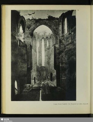 Caspar David Friedrich: Die Klosterkirche Oybin. Aquarell