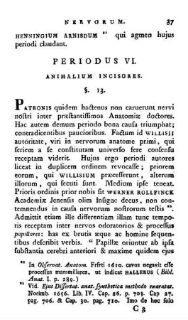 Periodus VI. Animalium Incisores.