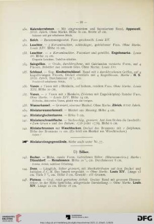 D. Silber (Nr. 243-258)
