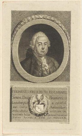 Bildnis des Iohannes Fridericus Eisenhart