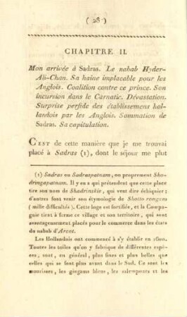 Chapitre II. Mon arrivée à Sadras