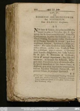Cap. IV. De Dissensu Orthodoxorum seu Nostratium.