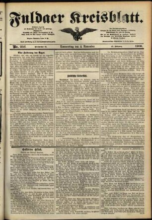 Ausgabe vom Donnerstag, den 04. November 1909.