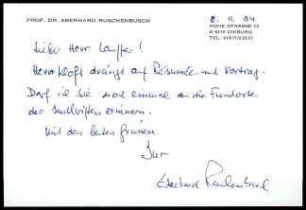 E. Ruschenbusch an S. Lauffer