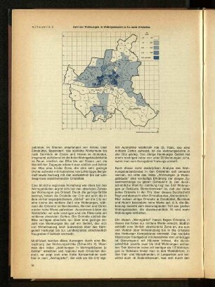 Schaubild 2: Zahl der Wohnungen in Wohngebäuden je ha nach Ortsteilen