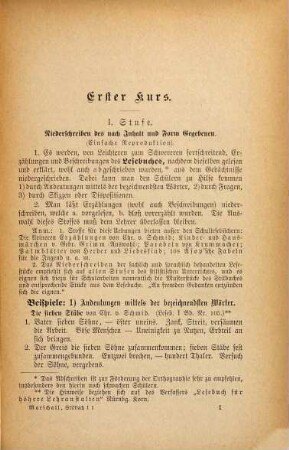 Deutsches Stilbuch, 1. Für die unteren Klassen höherer Lehranstalten, sodann für die Oberklassen gehobener Volks- und für Fortbildungsschulen