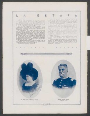 [Fotografías de] Sra. Maria Teresa Spikeman de Vazquez [y] General Eduardo Vazquez