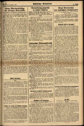 Zweite Ausgabe vom Mittwoch, den 25. September 1940.