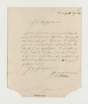 Brief von Joseph Heller an Carl Etlinger