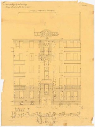 Siedlung Haeselerstraße, Berlin-Charlottenburg: Block 16, Haeselerstraße 1-7c/Königin-Elisabeth-Straße 33-37: Teilansicht Innenhof