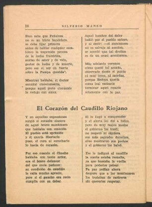 El corazón del Caudillo Riojano