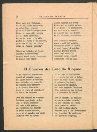 El corazón del Caudillo Riojano