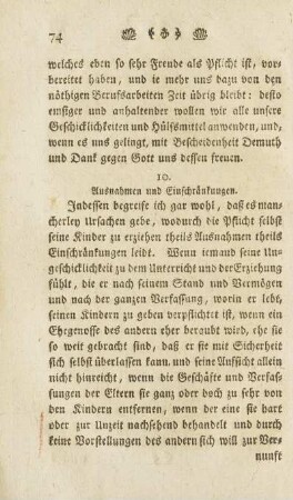 10. Ausnahmen und Einschränkungen