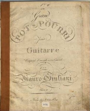 3me grand pot-pourri pour guitarre : oeuvre 31