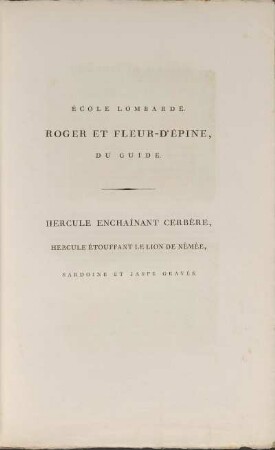 École Lombarde. Roger Et Fleur-D'Épine, Du Guide.