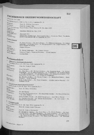 Fachbereich Erziehungswissenschaft
