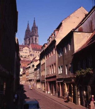 Meißen : Meißen bei Dresden. Altstadtblick zum Dom & Albrechtsburg