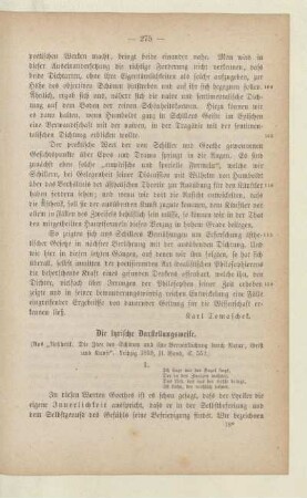 Die lyrische Darstellungsweise