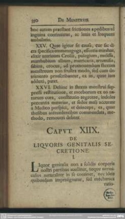 Caput XIIX. De Liquoris Genitalis Secretione