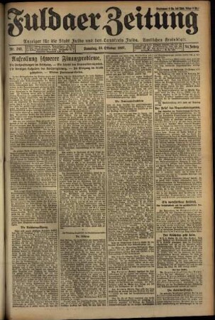 Erste Ausgabe vom Sonntag, den 23. Oktober 1927.