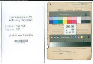 Entnazifizierung Heinrich Kortenhorn , geb. 07.03.1891 (Nachtwaechter)