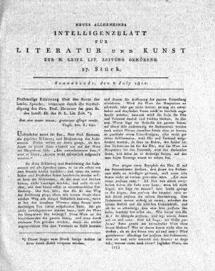 1810-07-07 : 27. Stück