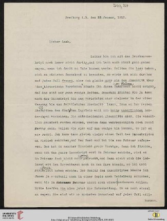 Heid. Hs. 3820,209: Brief von Heinrich Rickert an Emil Lask