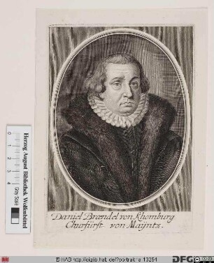 Bildnis Daniel (Brendel von Homburg), 1555-82 Kurfürst u. Erzbischof von Mainz