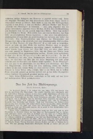 Aus der Zeit des Mühlenzwangs.
