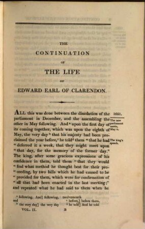 The Life of Edward Earl of Clarendon, Lord High Chancellor of England, and Chancellor of the University of Oxford : in which is included a Continuation of his "History of the grand Rebellion". 2