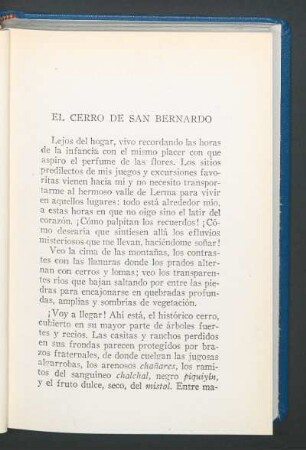 El cerro de San Bernardo
