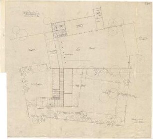 Gsaenger, Gustav; Schondorf am Ammersee (Bayern); Atriumschule - Schule Vorprojekt 2, Gesamtanlage (Grundriss EG)