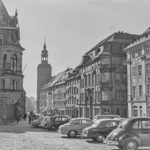 Bautzen. Innere Lauenstraße. Blick zum Lauenturm