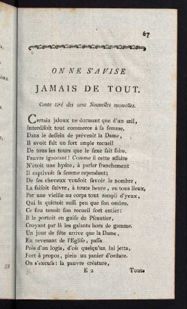 67-101, On ne s'avise jamais de tout. - La Fiancée du Roi de Garbe.