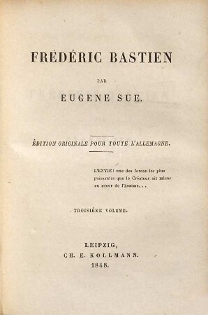 Les sept péchés capitaux, 2,3. L' Envie