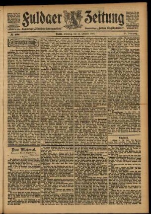 Ausgabe vom Dienstag, den 13. Oktober 1903.
