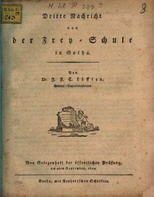 Nachricht von der Frey-Schule in Gotha, 3