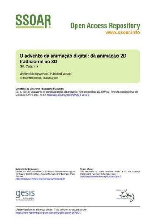 O advento da animação digital: da animação 2D tradicional ao 3D